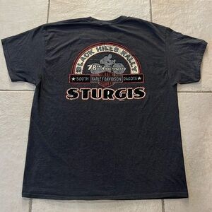 Harley Davidson Gray Shirt Hill City, South Dakota Black Hills Rally Mens XL